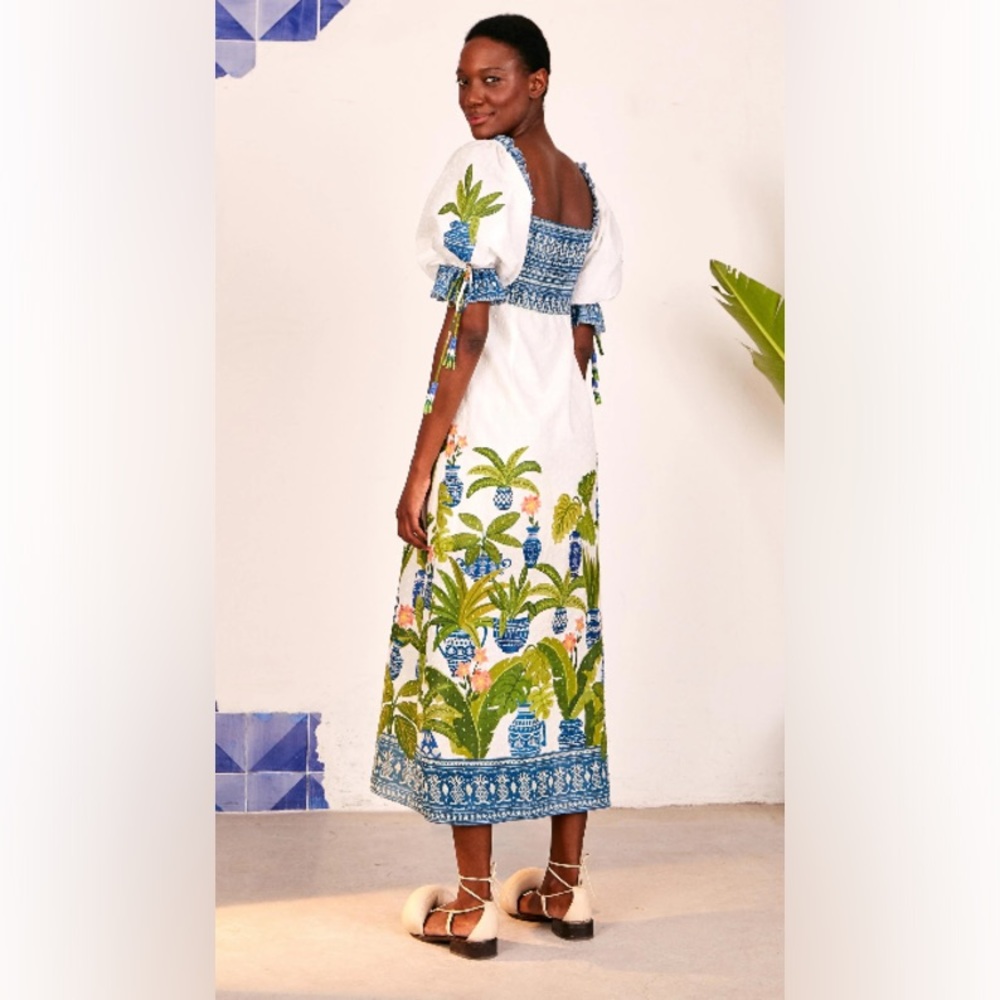 FARM RIO VASE FOREST MAXI DRESS